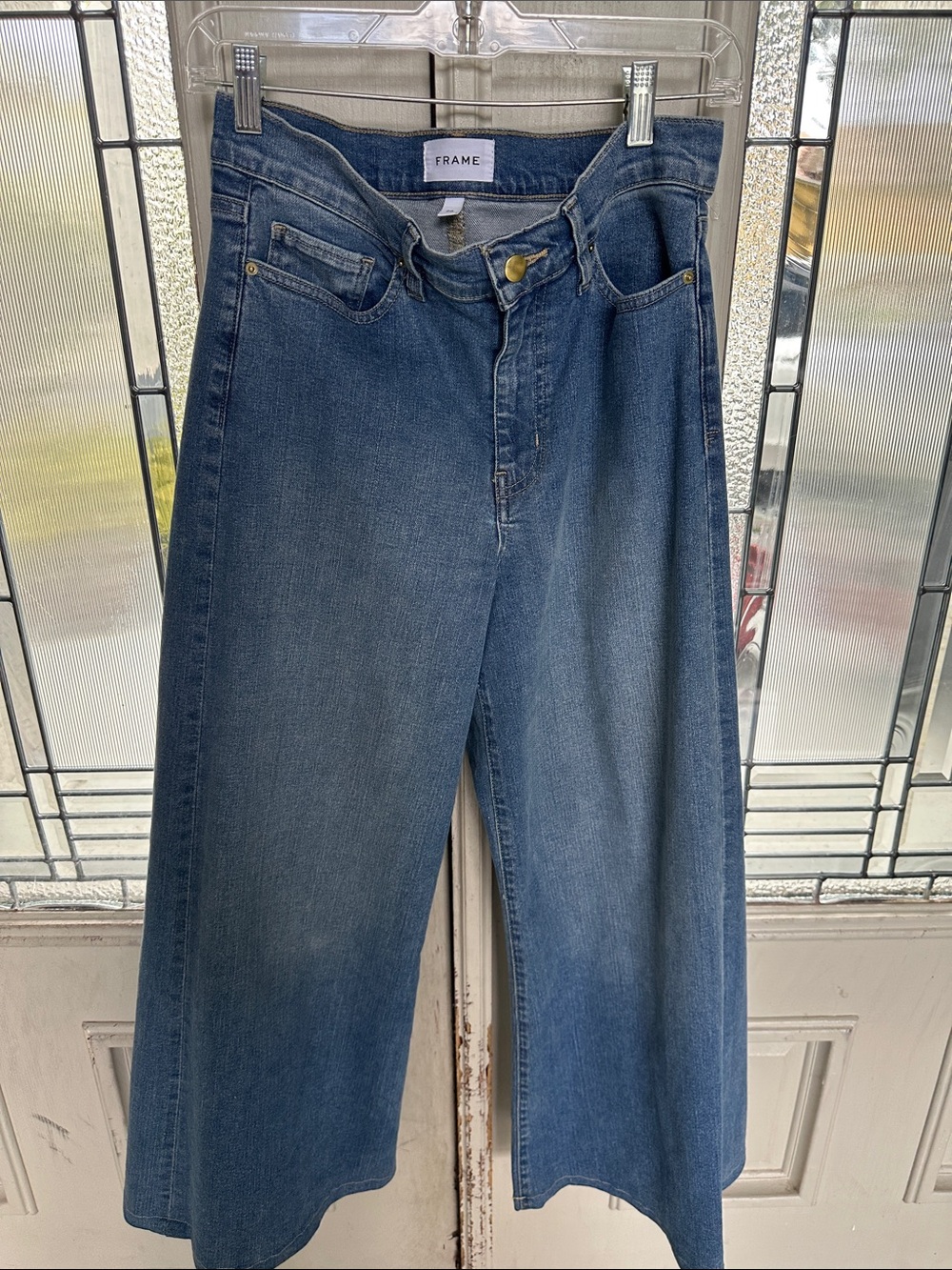 Frame Denim Wide-Leg Jeans - Light Blue Wash